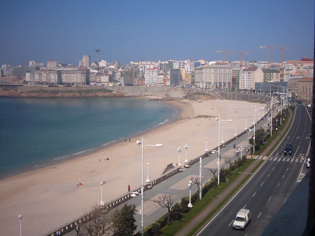 A Coruña Strand Orzán und Riazor in A Coruña