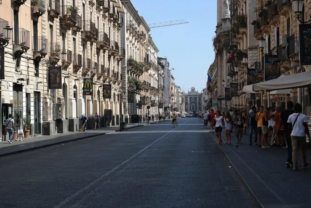 Catania (Sizilien) Via Etnea in Catania