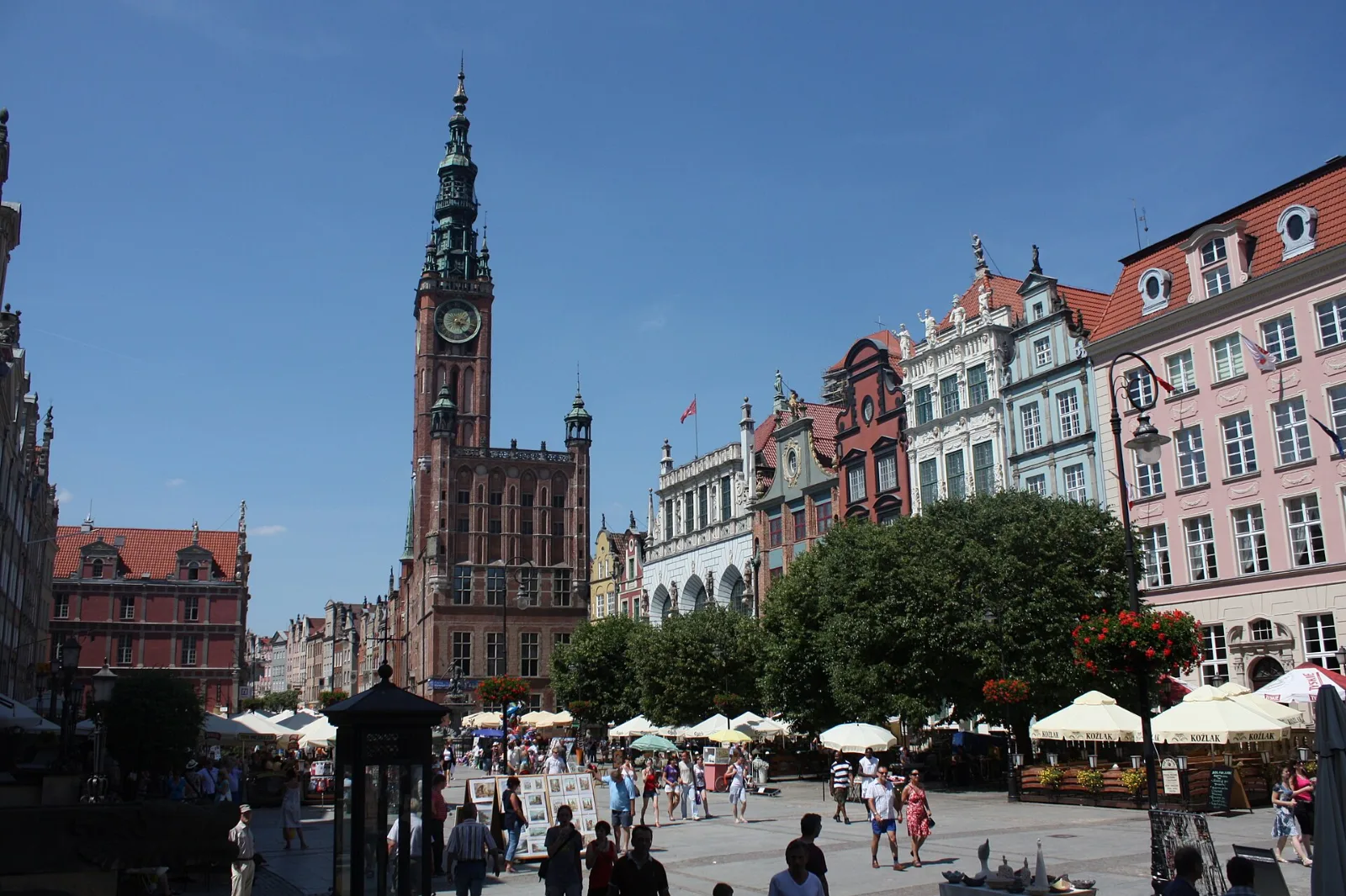 Danzig Der Lange Markt (Długi Targ) in der Altstadt von Danzig