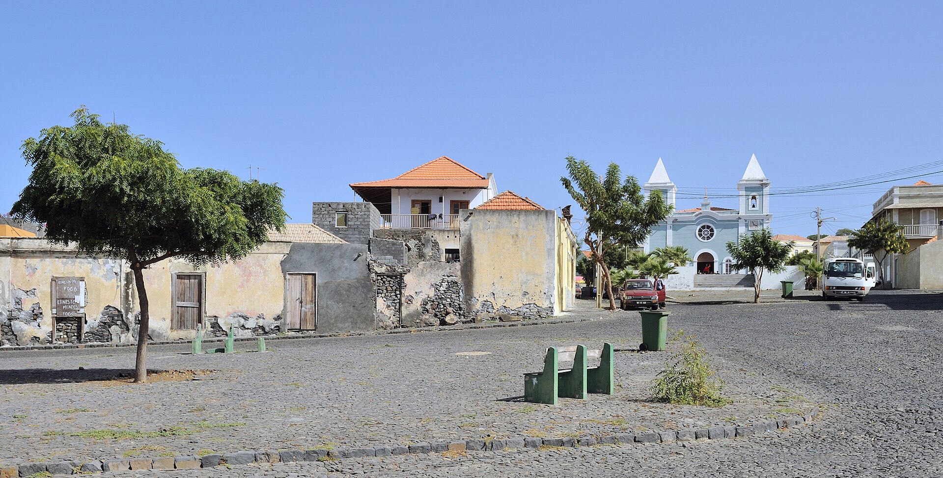 Platz in São Filipe auf Fogo