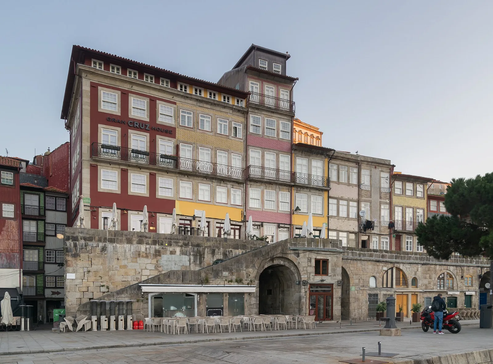 Leixões und Porto Die Uferpromenade Ribeira in Porto
