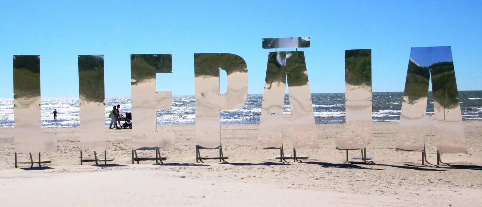Der Strand von Liepāja an der Ostsee