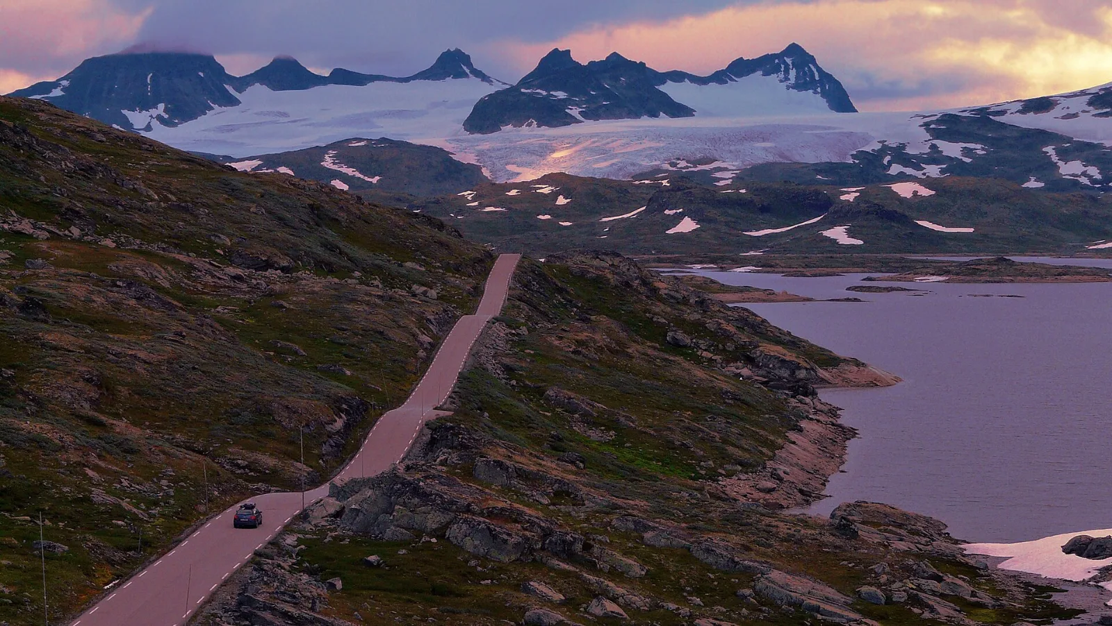 Skjolden Blick von der Passstraße über das Sognefjellet