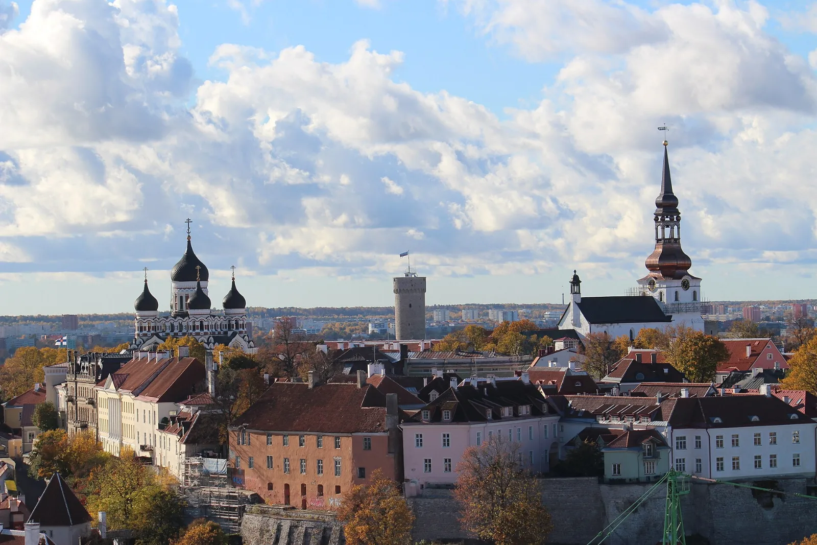 Tallinn Die Altstadt von Tallinn mit ihren Türmen