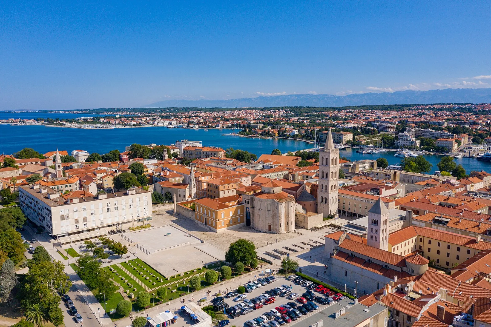 Zadar Altstadt von Zadar aus der Luft